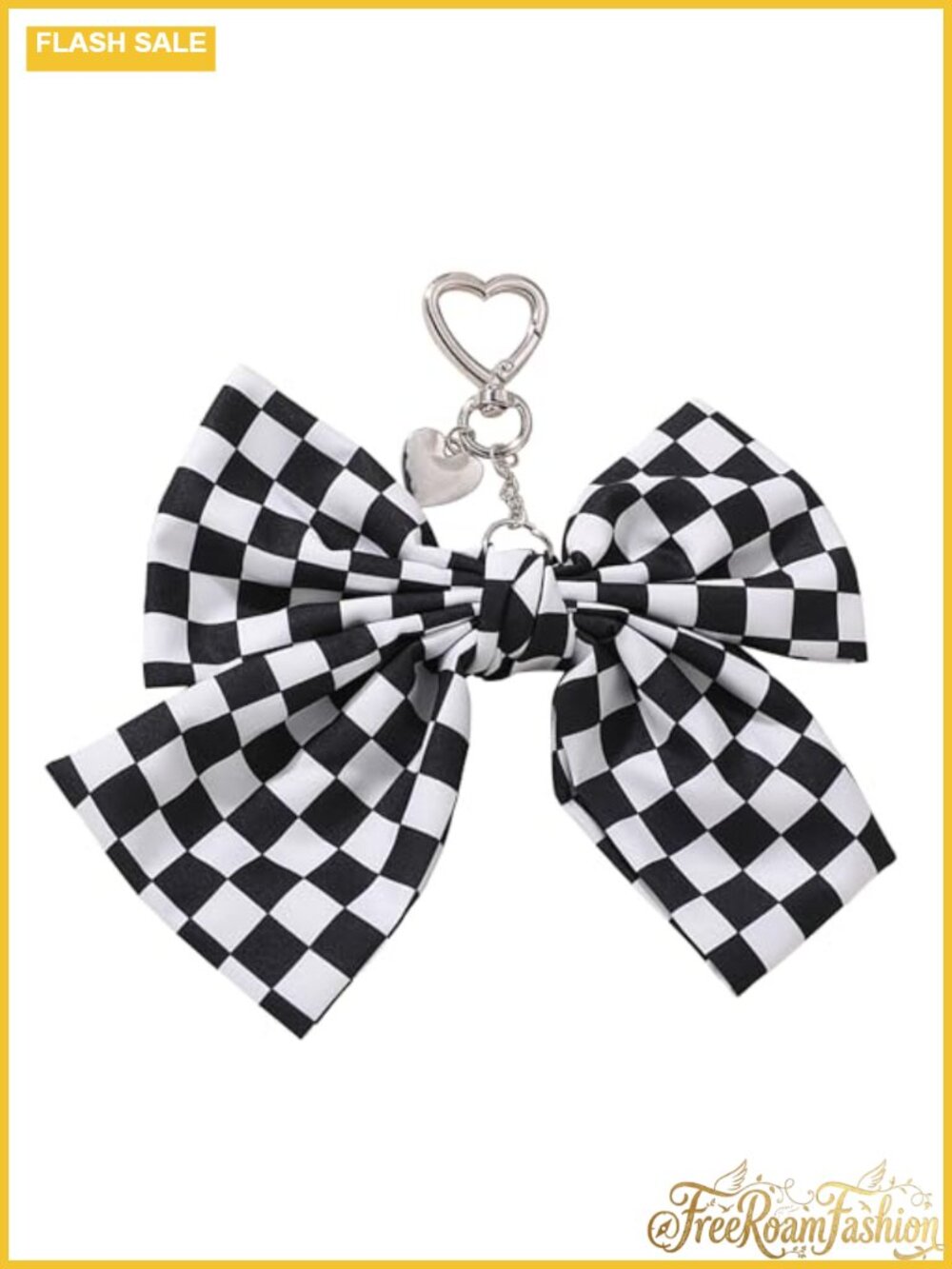 Fabric Bow Bag Charm Purse Handbag Accessory Keychain Charm